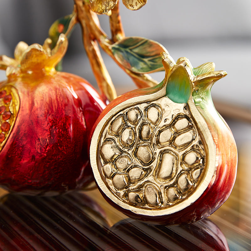 Imperial Pomegranate & Songbird Figurine