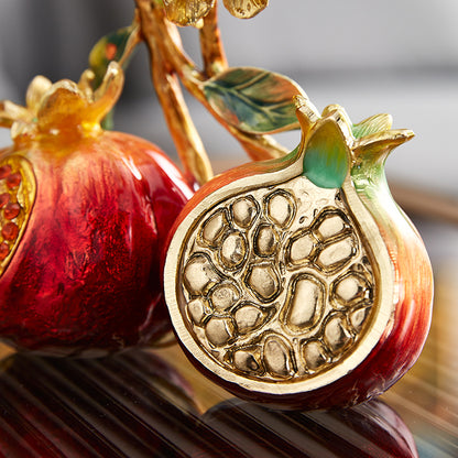 Imperial Pomegranate & Songbird Figurine