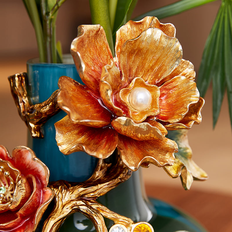 مزهرية فنية "أزور صن رايز" بعنوان "جويلد بلوم"