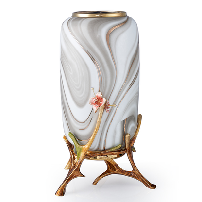 Marble Elegance Ceramic Vase
