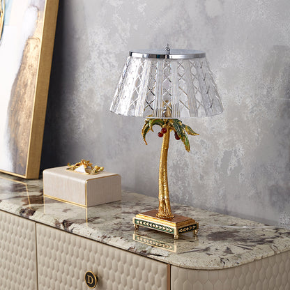 Gilded Palm Crystal Luminaire