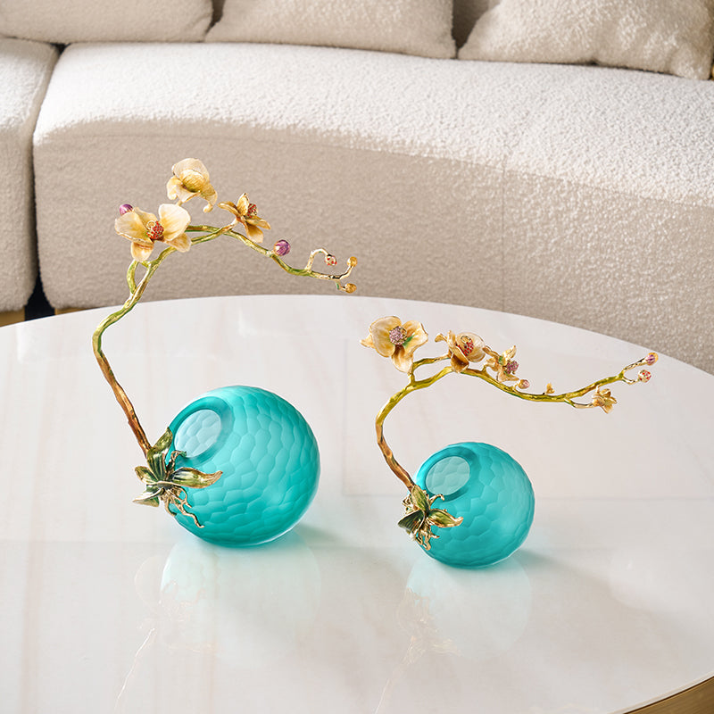 مزهرية تذكارية من الزجاج المشع