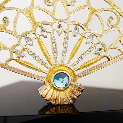 مروحة مرصعة بالجواهر الإمبراطورية "همس الأزهار"