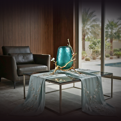 Emerald Sanctuary "Golden Root" Pedestal Vase
