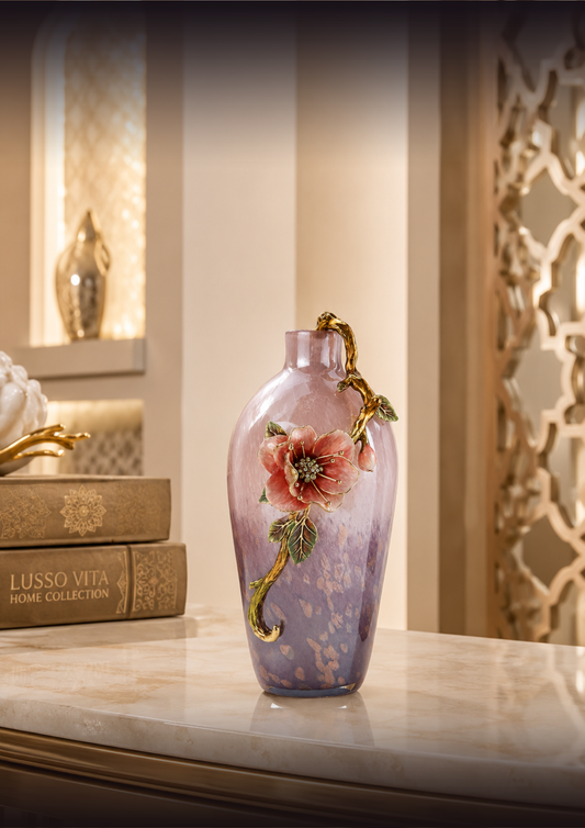 Twilight Bloom Glass Vase