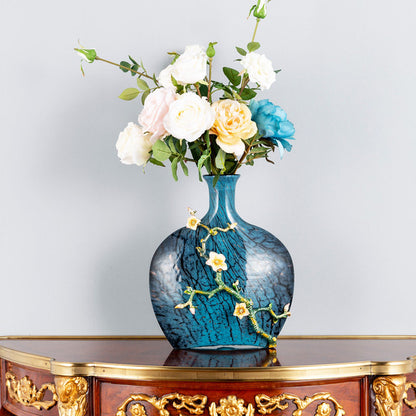 Celestial Azure Gilded Vase