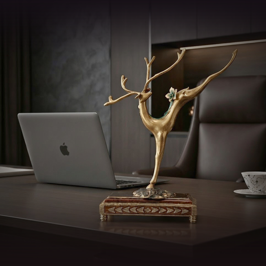 Golden Stag Majesty Figurine