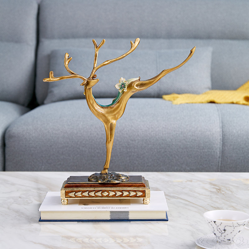 Golden Stag Majesty Figurine