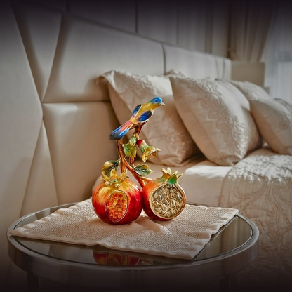 Imperial Pomegranate & Songbird Figurine