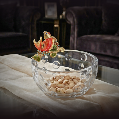 Golden Koi Crystal Ripple Bowl