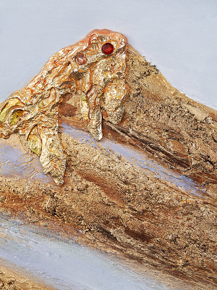 نقش بارز بعنوان "القمم المرصعة بالجواهر" من سلسلة "الجلال المذهب".