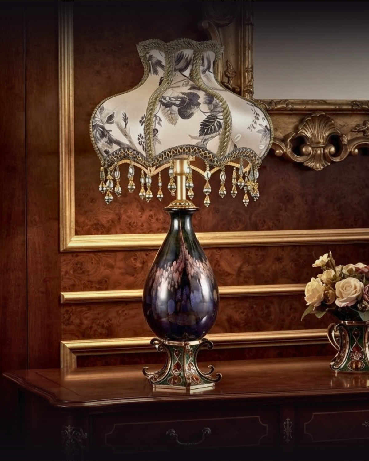The "Seraphina" Artisan Beaded Table Lamp