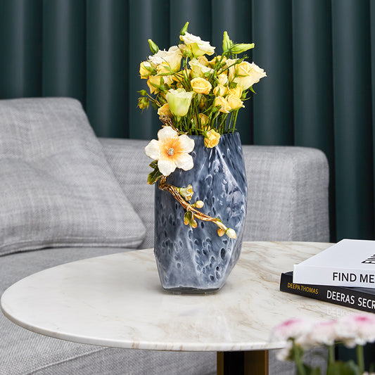Midnight Waves Glass Vase