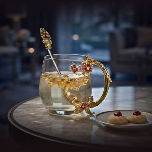 Golden Rose Garden Tea Cup