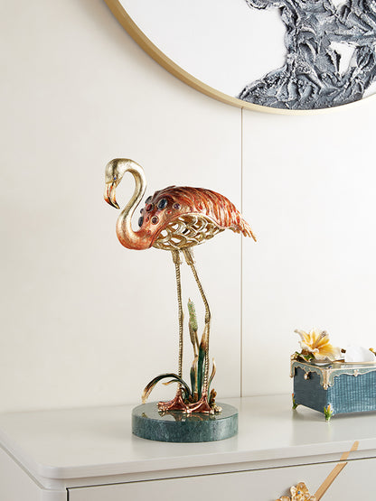 Imperial Flamingo Elegance Gilded Pair