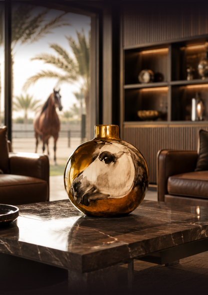 Equestrian Heritage Ceramic Vase