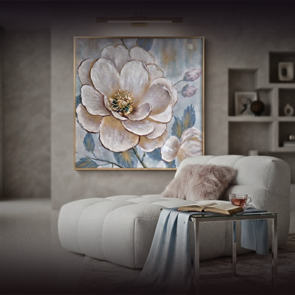 Celestial Bloom "Jeweled Petals" Canvas Art