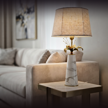 Carrara Floral Gold Accent Lamp