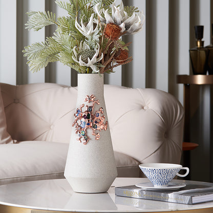 Dove Gray Ceramic Vase