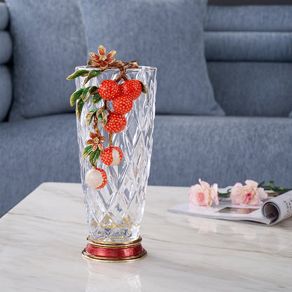Imperial Lychee Harvest Crystal Vase