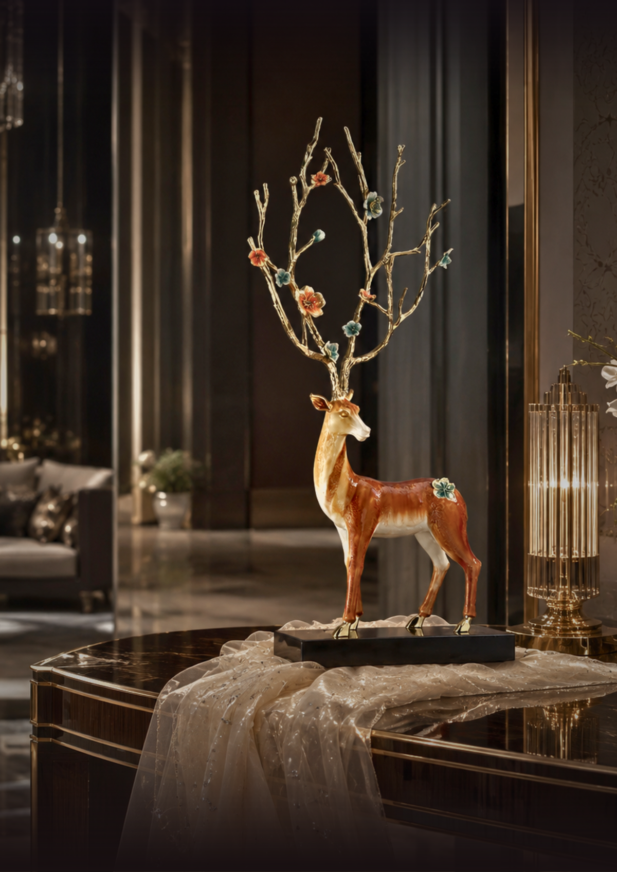 Stag of Bloomed Silence Ornament