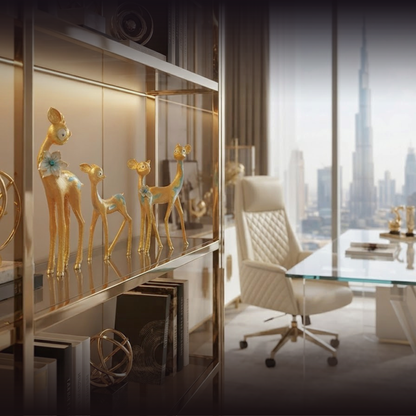 Enchanted Gilded Fawn Family