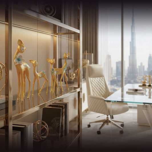 Enchanted Gilded Fawn Family