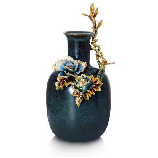 Emerald Orchid Ceramic Vase