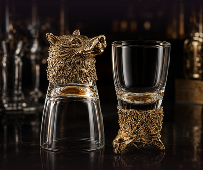 Golden Wolf Shot Glass