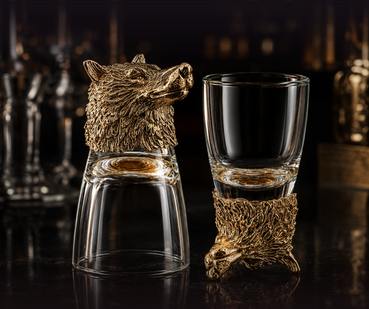 Golden Wolf Shot Glass