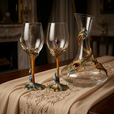 Peacock Wine Set