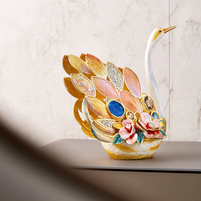 Eternal Grace Jeweled Swan Duo
