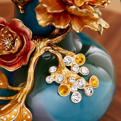 مزهرية فنية "أزور صن رايز" بعنوان "جويلد بلوم"