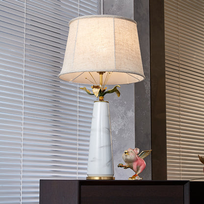 Carrara Floral Gold Accent Lamp