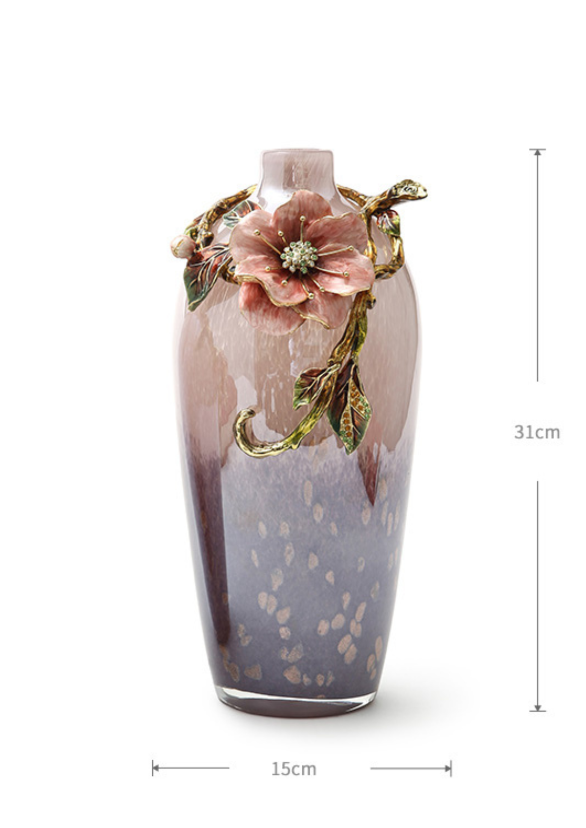 Twilight Bloom Glass Vase