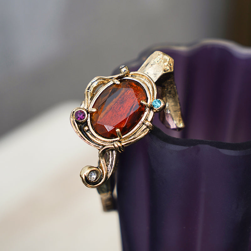 Amethyst Prism Glass Vase