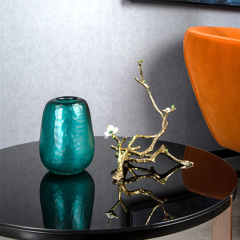 Emerald Sanctuary "Golden Root" Pedestal Vase