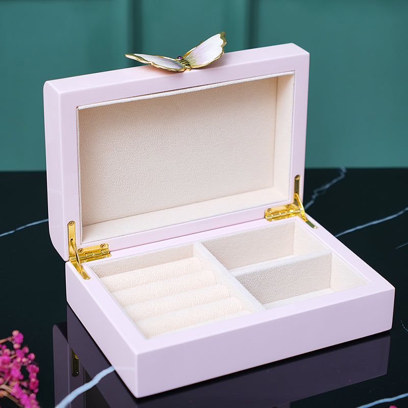 Blush Butterfly Jewelry Box