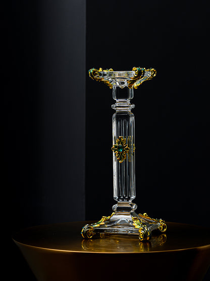 زوج من الشمعدانات الباروكية الزرقاء الإمبراطورية