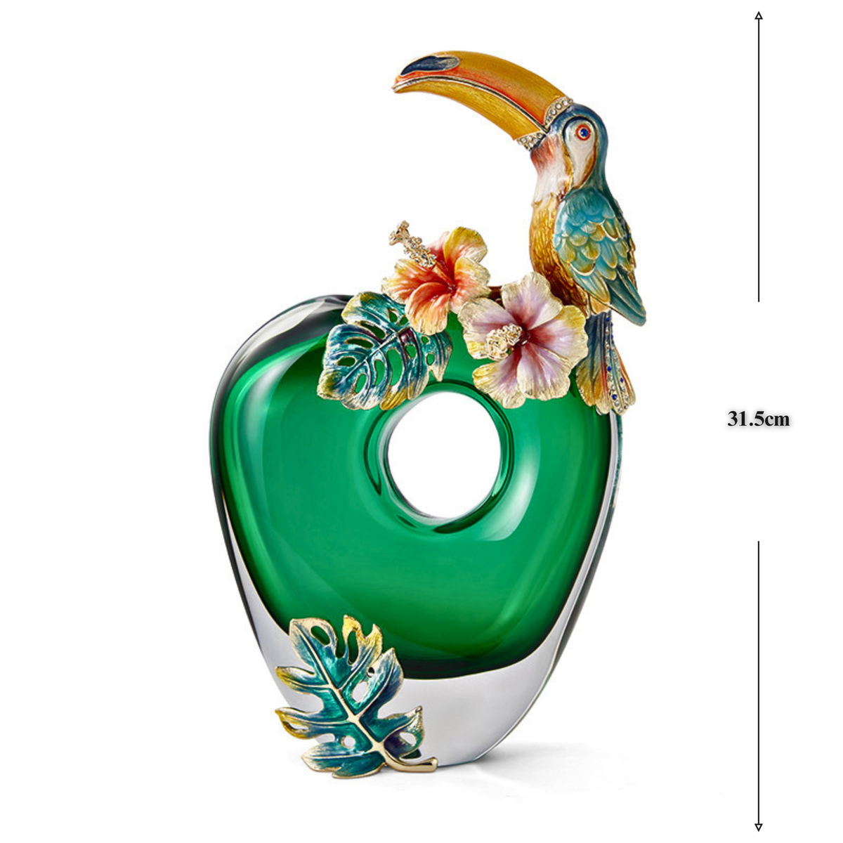 Emerald Toucan Tropics Vase