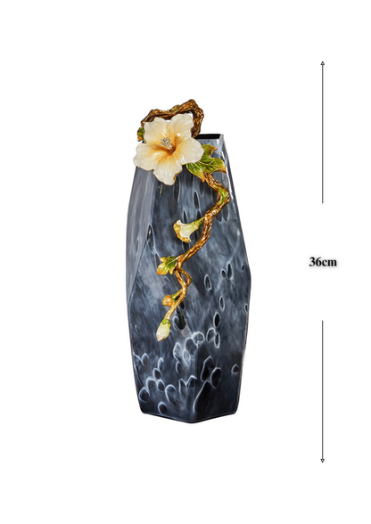 Midnight Waves Glass Vase