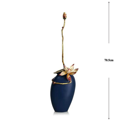 Eternal Lotus Zen Azure Vase