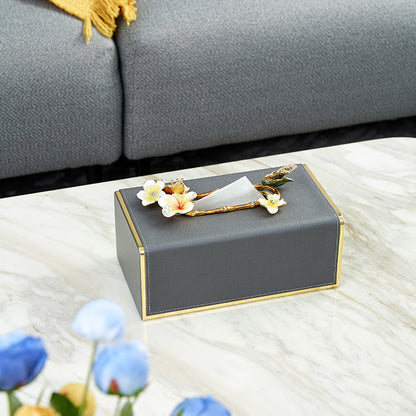 Charcoal Butterfly Whisper Tissue Box