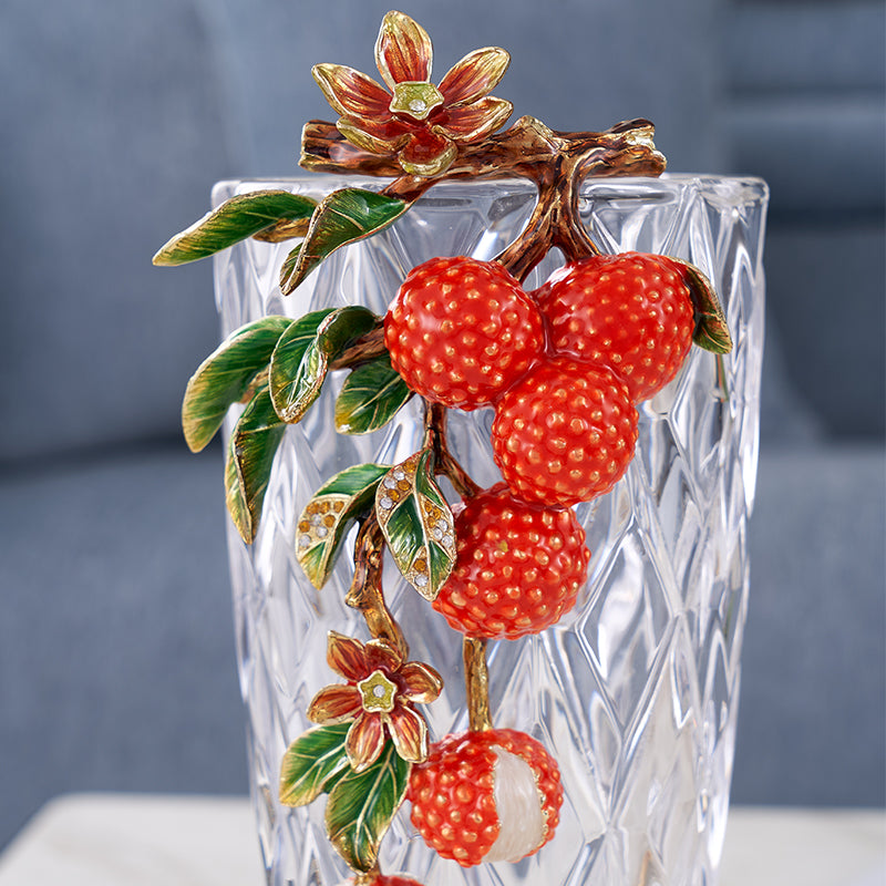 Imperial Lychee Harvest Crystal Vase