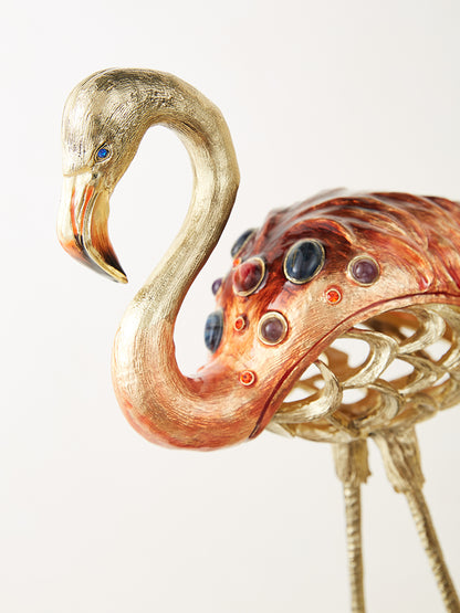 Imperial Flamingo Elegance Gilded Pair