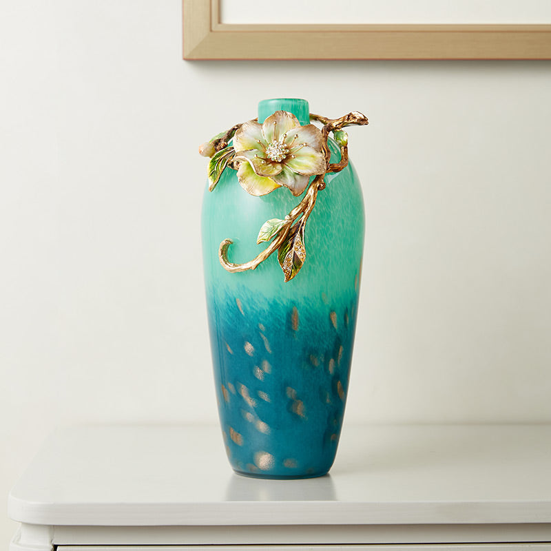 Emerald Tide "Spring Whisper" Art Vase