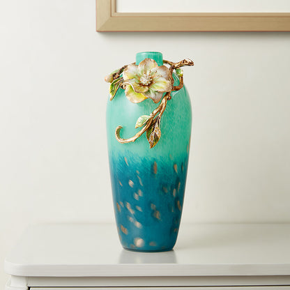 Emerald Tide "Spring Whisper" Art Vase