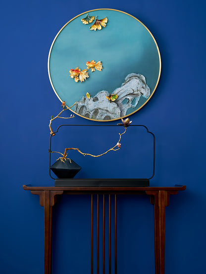 تمثال طائر مغرد مؤطر على طراز زن هارموني