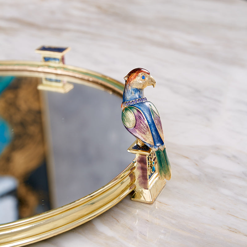 Sapphire Perch Mirrored Tray