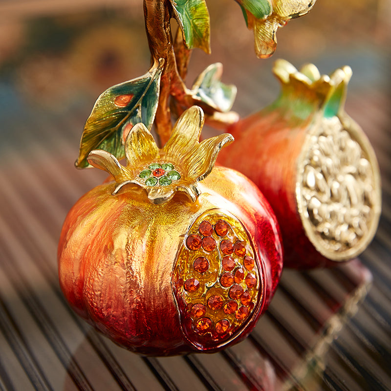 Imperial Pomegranate & Songbird Figurine